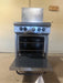 SOUTHBEND NATURAL GAS 4 BURNER STOVE WITH OVEN ON LEGS TALL BACK SPLASH GUARD AND GREASE CATCHER - Bargains R Ours - #collection_name#