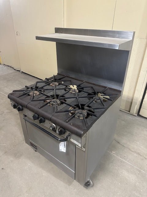 SOUTHBEND NATURAL GAS 6 BURNER RANGE WITH BACK SPLASH AND RACKS - Bargains R Ours - #collection_name#