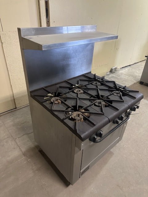 SOUTHBEND NATURAL GAS 6 BURNER RANGE WITH BACK SPLASH AND RACKS - Bargains R Ours - #collection_name#