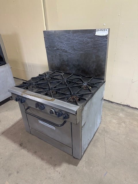 SOUTHBEND STAINLESS STEEL NATURAL GAS 6 BURNER BUILT IN STOVE WITH OVEN ON CASTERS - Bargains R Ours - #collection_name#