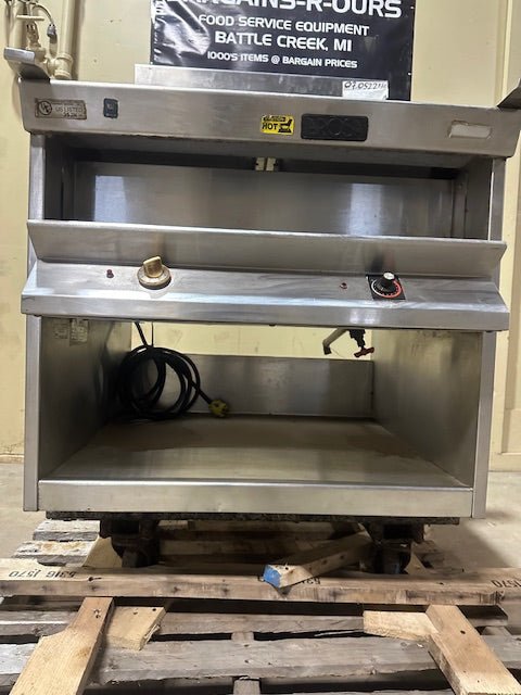 S/S HEATED KITCHEN LINE SERVING 2 HEATED HOT WELLS STEAM TABLE STATION - Bargains R Ours - #collection_name#