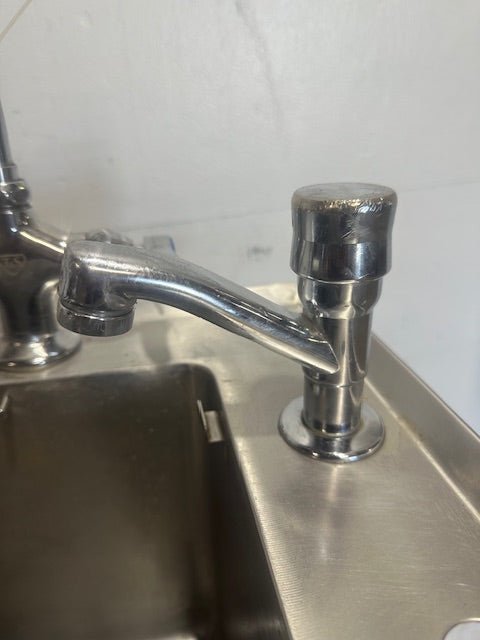 STAINLESS STEEL DROP IN HAND WASH SINK W/MULTIPLE FAUCETS - Second Life - Equipment - collection_name