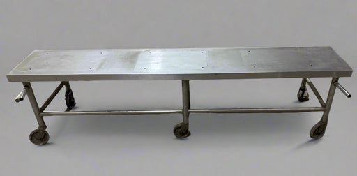 STAINLESS STEEL ROLLING BENCH FOR STEAM KETTLES ON 6 CASTERS - Bargains R Ours - #collection_name#