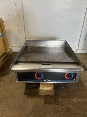 "STAR MAX" 524TGF COMMERCIAL THERMOSTATIC ELECTRIC 24"W COUNTER TOP GRIDDLE ON LEGS