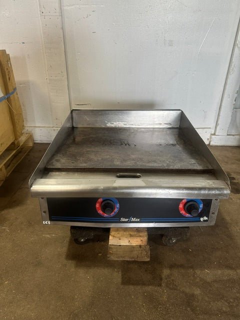 "STAR MAX" COMMERCIAL THERMOSTATIC ELECTRIC 24"W COUNTER TOP GRIDDLE ON LEGS - Second Life-Equipment-collection_name