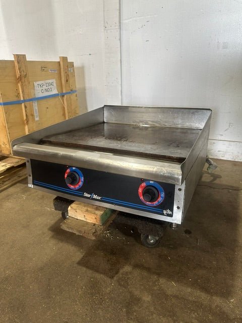"STAR MAX" COMMERCIAL THERMOSTATIC ELECTRIC 24"W COUNTER TOP GRIDDLE ON LEGS - Second Life-Equipment-collection_name