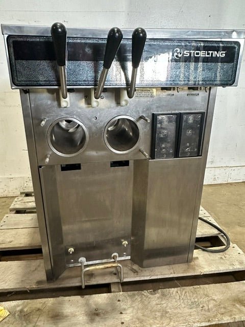 "STOELTING E131-38" AIR COOLED TWIN-TWIST SOFT SERVE FROZEN YOGURT MACHINE,1PH - Second Life-Equipment-collection_name