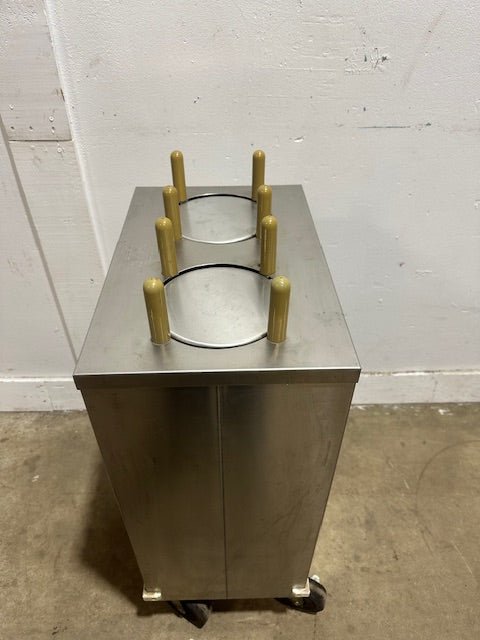 "TABLEWARE 2CP - MC - 7" 7 " PLATE DUAL HOLDER DISPENSER CARRIER CART ON CASTERS - Second Life - Equipment - collection_name
