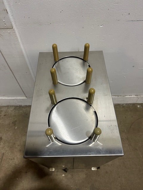 "TABLEWARE 2CP - MC - 7" 7 " PLATE DUAL HOLDER DISPENSER CARRIER CART ON CASTERS - Second Life - Equipment - collection_name