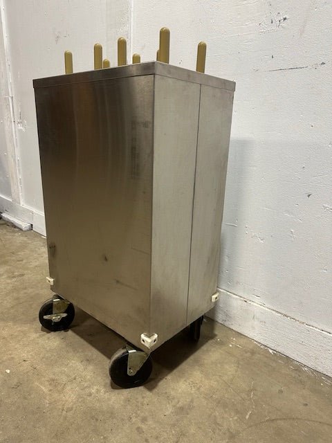 "TABLEWARE 2CP - MC - 7" 7 " PLATE DUAL HOLDER DISPENSER CARRIER CART ON CASTERS - Second Life - Equipment - collection_name