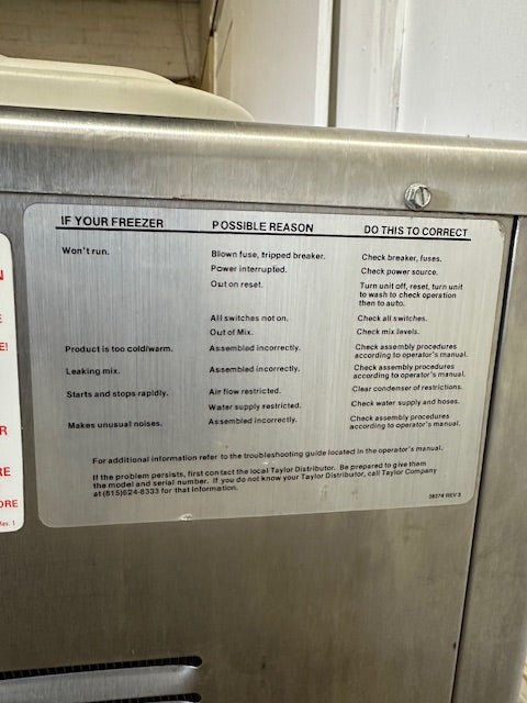 "TAYLOR 142 - 12" COUNTER TOP 1 PH AIR COOL SOFT SERVE ICE CREAM MACHINE, 115V - Second Life - Equipment - collection_name