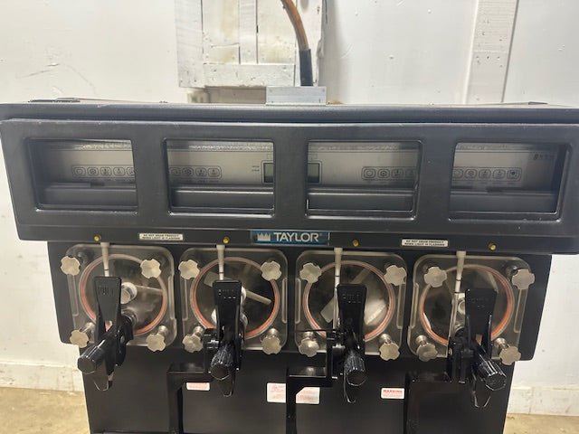 "TAYLOR 349 - 27" W COOLED 4FLAVOUR CARBONATED FROZEN BEVERAGE SLUSHIE MACHINE,1PH - Second Life - Equipment - collection_name