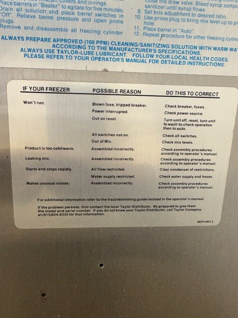 "TAYLOR 349 - 27" W COOLED 4FLAVOUR CARBONATED FROZEN BEVERAGE SLUSHIE MACHINE,1PH - Second Life - Equipment - collection_name