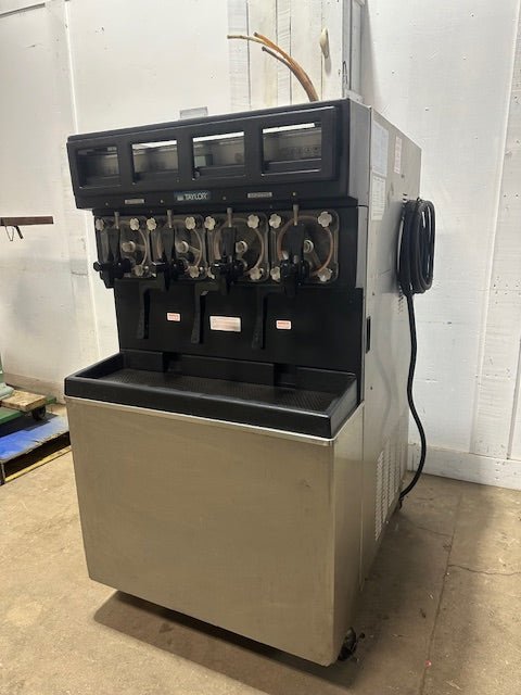 "TAYLOR 349 - 27" W COOLED 4FLAVOUR CARBONATED FROZEN BEVERAGE SLUSHIE MACHINE,1PH - Second Life - Equipment - collection_name