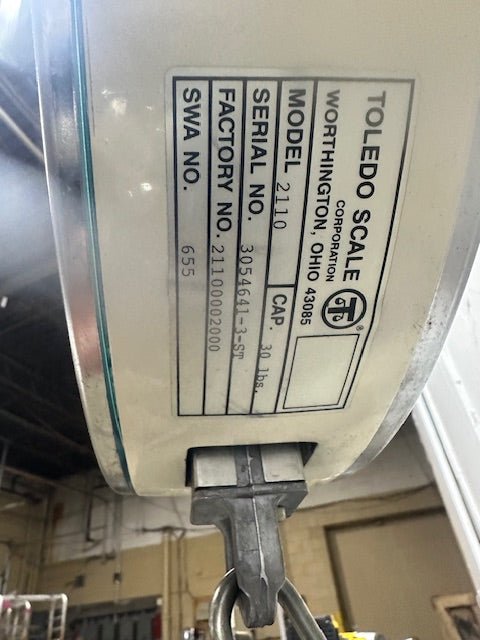 " Toledo 2110" 14" Dial Double Sided 30 lb capacity Hanging Scale with basket - Second Life - Equipment - collection_name