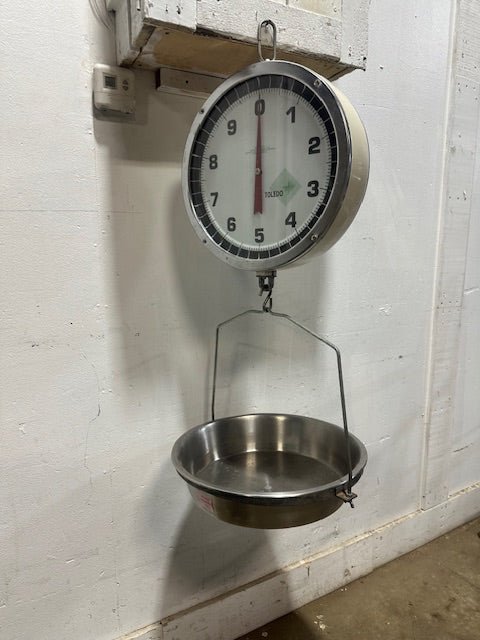 " Toledo 2110" 14" Dial Double Sided 30 lb capacity Hanging Scale with basket - Second Life - Equipment - collection_name