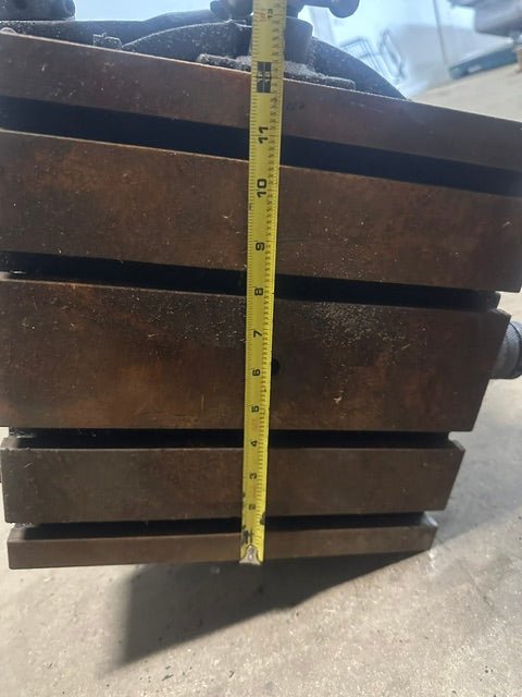 "TROYKE MODEL DMT-15" ROTARY CROSS SLIDE TABLE, 12"x12" SLOTTED TABLE - Second Life-Equipment-collection_name