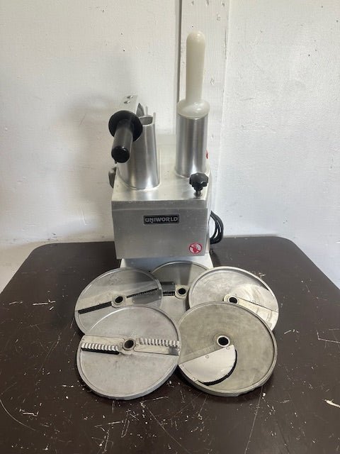UNIWORLD FP - 300A COMMERCIAL FOOD PROCESSOR/SLICER/CHOPPER w/ 5 EXTRA BLADES - Second Life - Equipment - collection_name