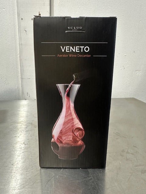 VENETO SET OF 4 STEMLESS WINE GLASSES WITH VENETO AERATOR WINE DECANTER, NEW - Second Life - Equipment - collection_name