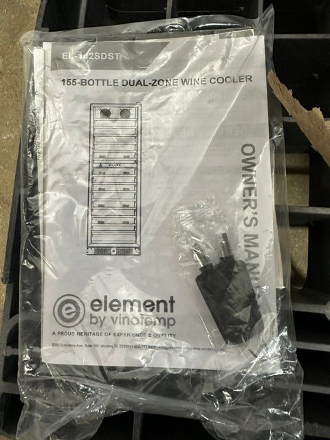 "VINOTEMP EL-142SDST" COMMERCIAL 155- BOTTLE DUAL ZONE LIGHTED WINE COOLER ,1PH - Second Life-Equipment-collection_name
