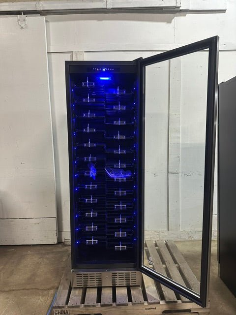 "VINOTEMP EL-16822-SSD" COMMERCIAL 155-BOTTLE DUAL ZONE LIGHTED WINE COOLER ,1PH - Second Life-Equipment-#collection_name#