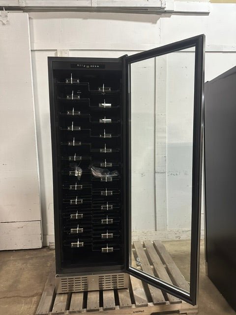 "VINOTEMP EL-16822-SSD" COMMERCIAL 155-BOTTLE DUAL ZONE LIGHTED WINE COOLER ,1PH - Second Life-Equipment-#collection_name#