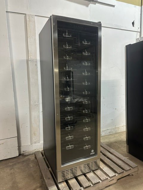 "VINOTEMP EL-16822-SSD" COMMERCIAL 155-BOTTLE DUAL ZONE LIGHTED WINE COOLER ,1PH - Second Life-Equipment-#collection_name#
