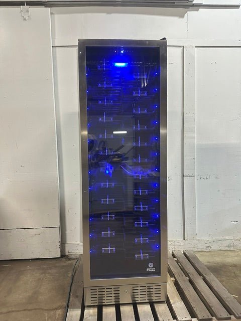"VINOTEMP EL-16822-SSD" COMMERCIAL 155-BOTTLE DUAL ZONE LIGHTED WINE COOLER ,1PH - Second Life-Equipment-#collection_name#