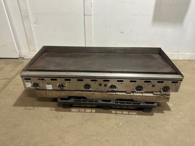 "VULCAN MSA72 - 101"COMMERCIAL NATURAL GAS 72"W COUNTERTOP GRIDDLE W/ GREASE PAN - Second Life - Equipment - collection_name