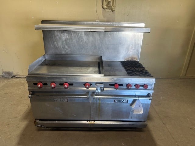 VULCAN NATURAL GAS 2 BURNER WITH OVEN AND GRIDDLE COMBINATION MODEL 60XTL - Bargains R Ours - #collection_name#