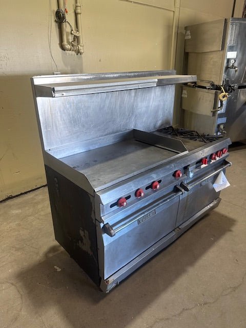 VULCAN NATURAL GAS 2 BURNER WITH OVEN AND GRIDDLE COMBINATION MODEL 60XTL - Bargains R Ours - #collection_name#