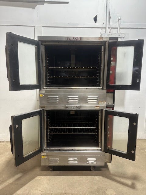"VULCAN SG1010T" COMMERCIAL N GAS DOUBLE STACK CONVECTION OVEN WITH 4 RACKS - Second Life - Equipment - collection_name