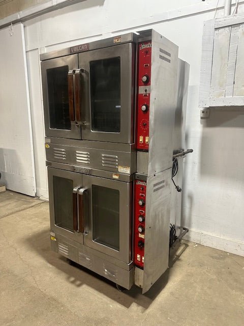 "VULCAN SG1010T" COMMERCIAL N GAS DOUBLE STACK CONVECTION OVEN WITH 4 RACKS - Second Life - Equipment - collection_name