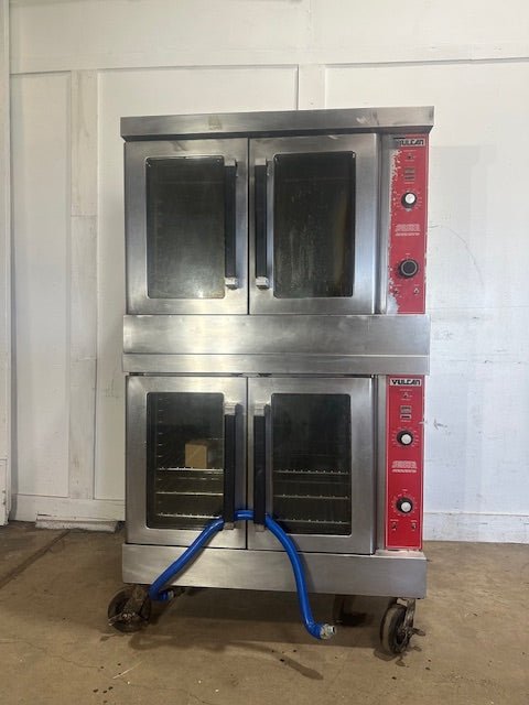 "VULCAN VC4GD - 10"COMMERCIAL NATURAL GAS DOUBLE STACK CONVECTION OVEN ON CASTERS - Second Life - Equipment - collection_name