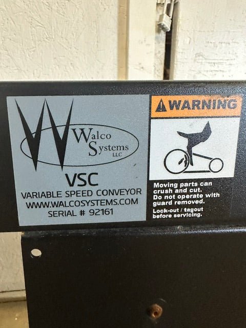 "WALCO SYSTEM" COMMERCIAL VARIABLE SPEED CONVEYOR ON CASTERS(8"W CONVEYOR) - Second Life-Equipment-collection_name