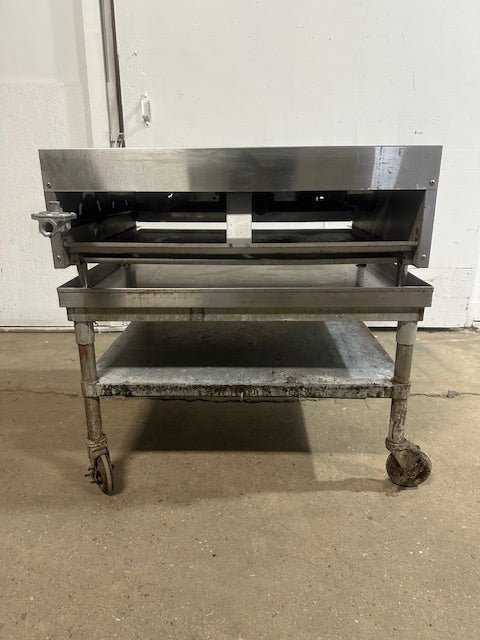 "WELLS HDHP3630G" H.D COMMERCIAL GAS HOT PLATE WITH 6 BURNERS ON CART - Second Life - Equipment - collection_name