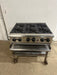 "WELLS HDHP3630G" H.D COMMERCIAL GAS HOT PLATE WITH 6 BURNERS ON CART - Second Life - Equipment - collection_name