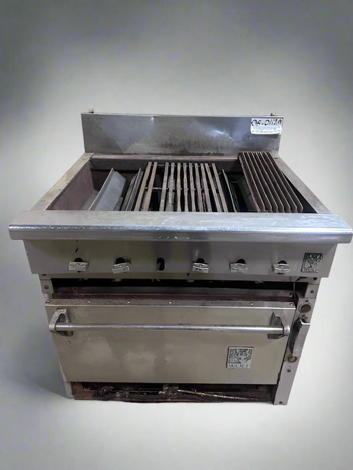 WOLF NATURAL GAS RADIANT HEAT CHAR BROILER GRILL WITH BOTTOM CONVECTION OVEN - Bargains R Ours - #collection_name#