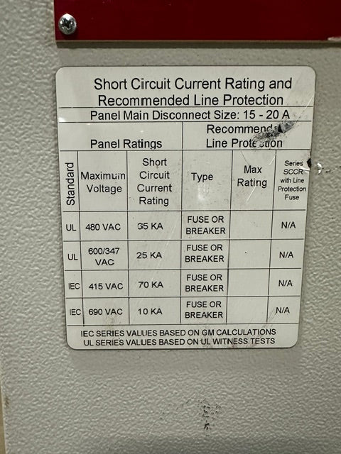 X-bar Automation electrical control drive panel, 480V 3PH - Second Life-Equipment-collection_name
